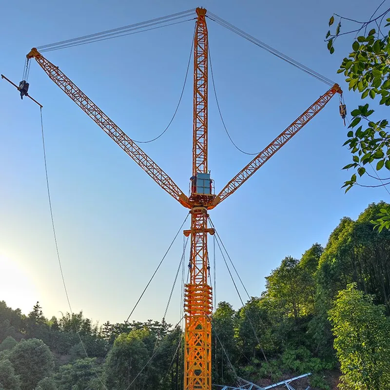 Dupla lengőkaros toronyszerelő daru